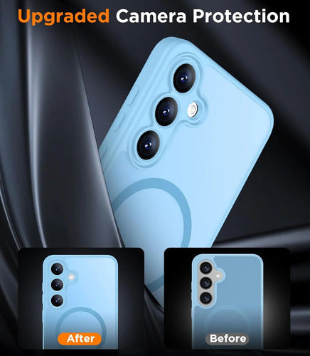 Funda Magnética Para Samsung Galaxy S25 Fe Azul Claro