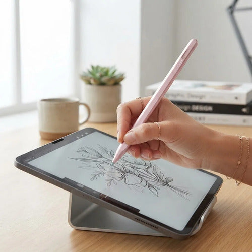 Lapiz Universal Para iPad Y Tablets Rosa Aperlado