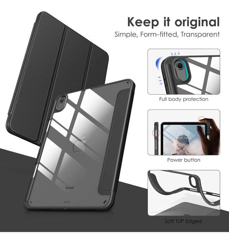 Funda Para iPad (a16) De 2022 Y 2025 11' Y 10.9' Negro