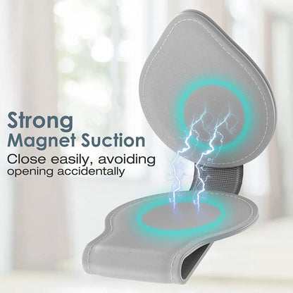 Soporte Magnético Para Gafas De Sol Para Visera De Auto Gris