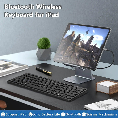 Teclado Bluetooth Taiyang Para iPad Y Dispositivos Bluetooth Negro