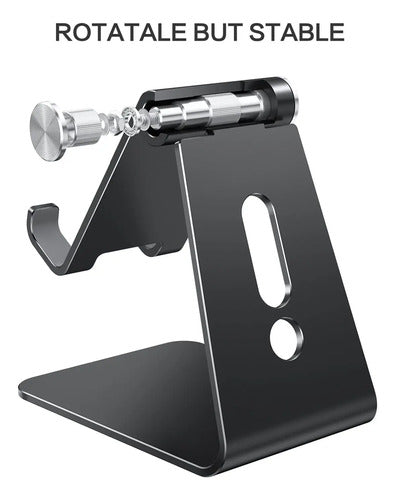 Soporte Omoton De Aluminio Para Celular O Tablet Plateado