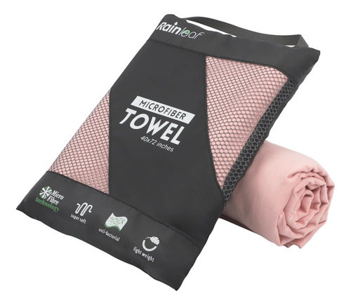 Toalla Ultraligera De Microfibra Con Secado Rápido De Rai... Rosa Pálido Nombre Del Diseño
