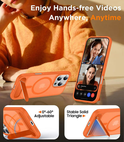 Funda Magnética Temdan Para iPhone 16 Pro Max Con Soporte Naranja