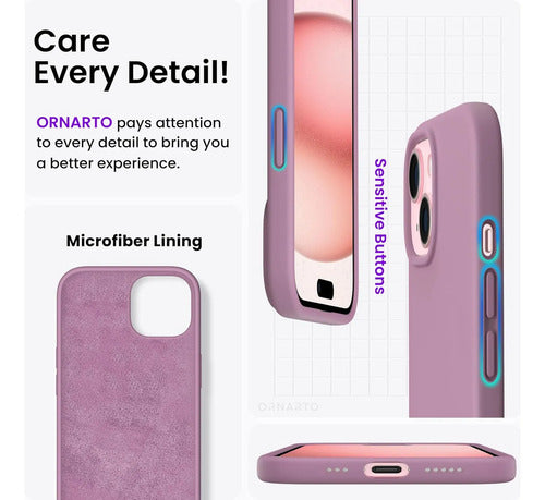Funda De Silicona Para iPhone 15 Lavanda