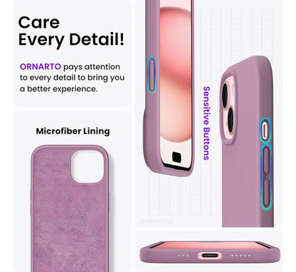 Funda De Silicona Para iPhone 15 Lavanda