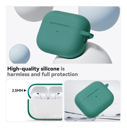 Funda De Silicona Para AirPods Pro 3 Con Kit Limpieza Verde Oscuro