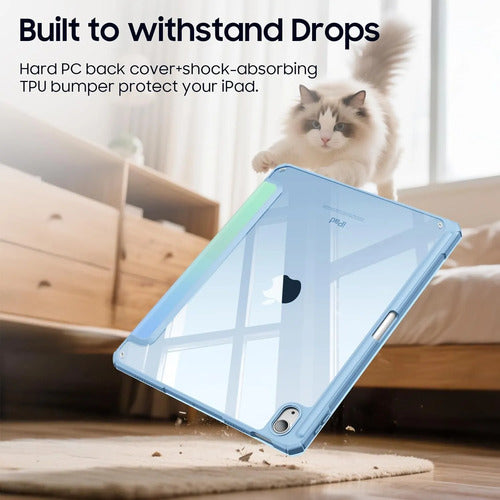 Funda Híbrida Delgada Para iPad Azul Claro