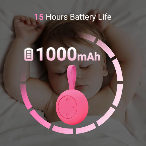 Máquina De Ruido Blanco Portátil Para Bebés Rosa