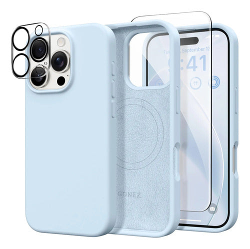 Funda Magnética Para iPhone 16 Pro Max Azul