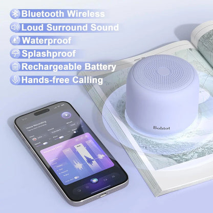 Bocina Bluetooth Portátil Bobtot Ipx5 20h Autonomía, Púrpura Púrpura