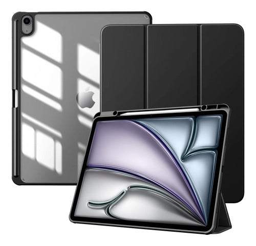 Funda Timovo Para iPad Air 13 Pulgadas M2 2024 - Gris Claro Negro