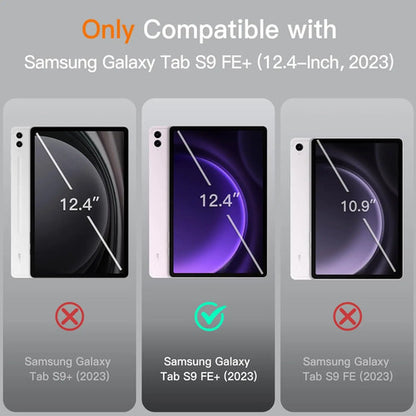 Funda Para Samsung Galaxy Tab S9 Fe+ 12.4' Con Soporte Lapiz Lavanda