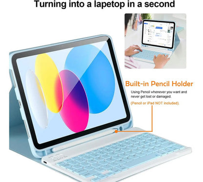Funda Con Teclado Bluetooth Para iPad 11th/10th Gen