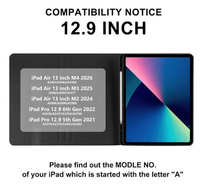 Funda Con Teclado Para iPad Air 13'' M4/m3/m2/pro 12.9 Negro