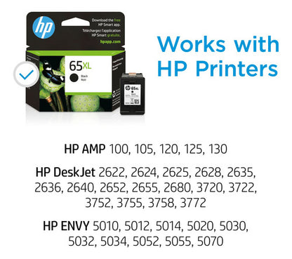 Cartucho De Tinta Negra Hp 65xl Original  Mayor Rendimie...