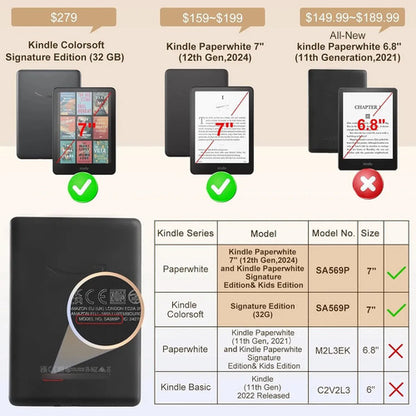 Funda Premium Para Kindle Paperwhite 12ª Generación 2024 7 Marrón