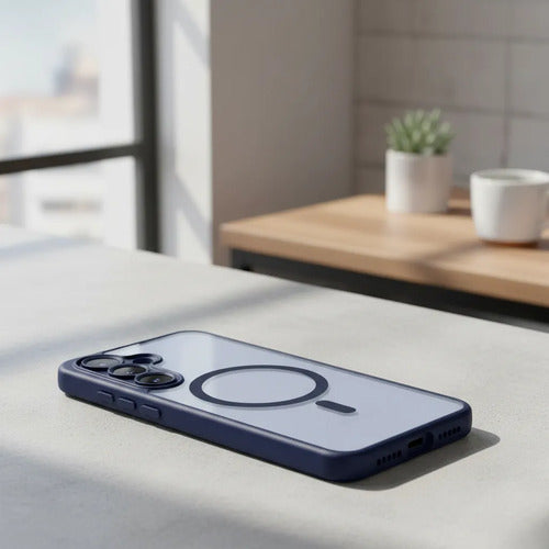 Funda Magnética Para Samsung Galaxy S25 Fe Azul Marino