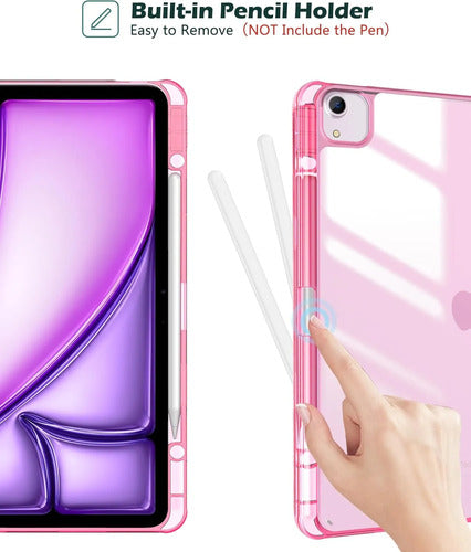 Funda Para iPad Air Con Soporte Para Lápiz Rosa