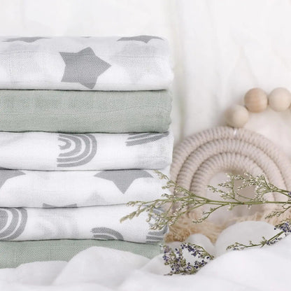 Conjunto De 6 Mantas Muselina Para Bebés