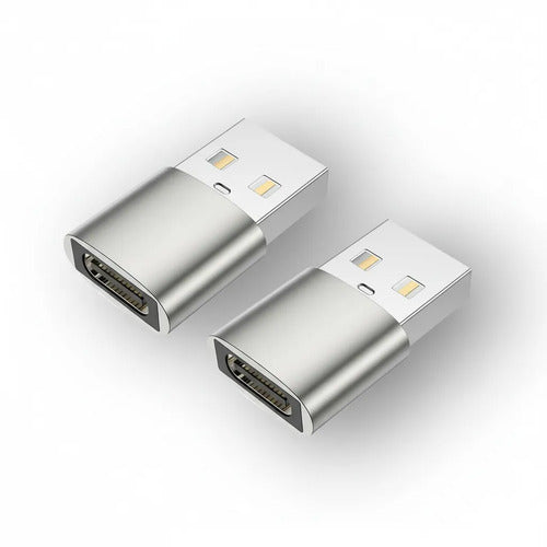 Adaptador Usb A Usb C, Cable Convertidor Tipo C Hembr A Mach Plateado