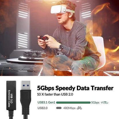 Cable Extensor Activo Usb 3.0 Negro