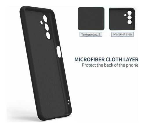 Funda Para Galaxy A13 5g, Silicona Líquida, Delgada, Suave Negro
