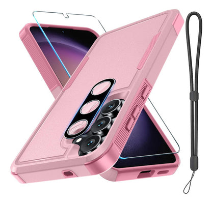 Carcasa Samsung Galaxy S25 Fe Con Protector De Pantalla Rosa