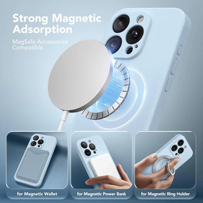 Funda Magnética Para iPhone 14 Pro Azul Claro