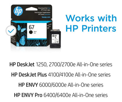 Cartucho De Tinta Negra Hp 67: Calidad Superior