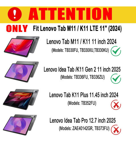 Funda Con Teclado Para Lenovo Tab K11 Gen 2 / M11 / K11 L... Negro