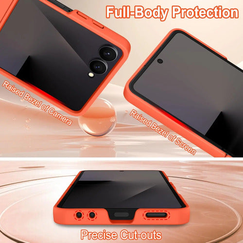 Funda Para Samsung Galaxy Z Flip 7 (magsafe) Naranja