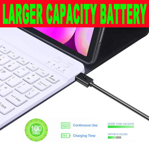 Funda De Teclado Para Galaxy Tab S9 Fe+ / Tab S10+ 12,4 PuLG