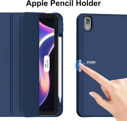 Funda Para iPad A16 / 11 Generacion Con Soporte Para Lápiz Azul Oscuro