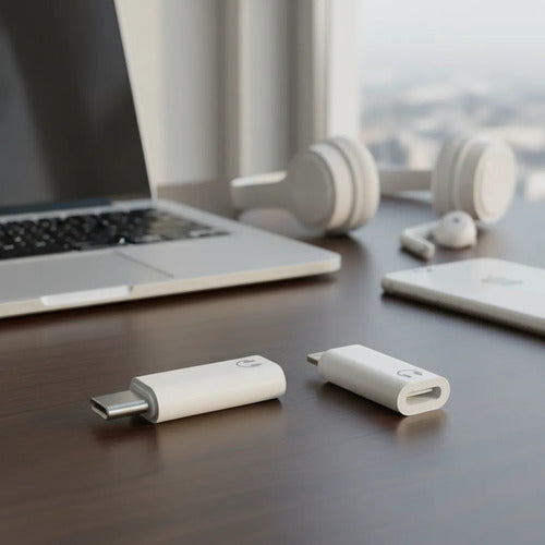 Adaptador De Audio Para Auriculares Usb C A Lightning Blanco