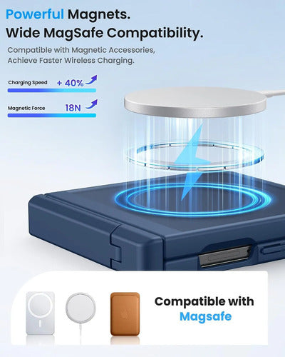 Funda Con Soporte Para Samsung Galaxy Z Flip 8 Azul Translúcido