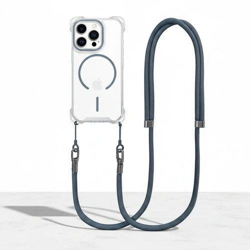 Funda Para iPhone 17 Pro Con Correa Ajustable Gris