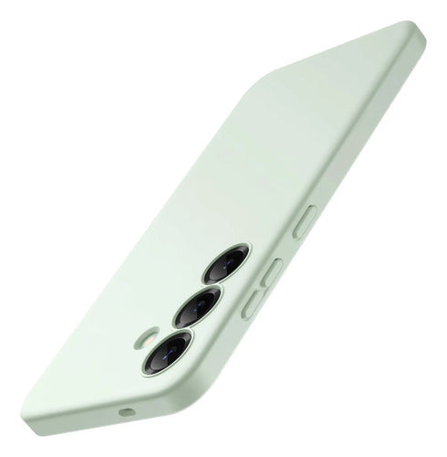 Funda Slim Para Samsung Galaxy S25 Verde Claro Liso