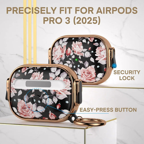 Estuche Funda Para AirPods Pro 3ra Gen Con Llavero Rosa Chicle