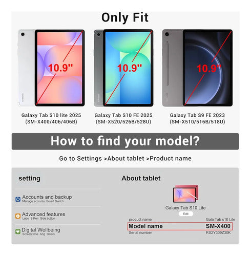 Funda Cobak Para Samsung Galaxy Tab S10 Lite / S10 Fe / S... Celeste