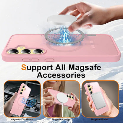 Funda Magnética Antigolpes Para Samsung Galaxy Rosa