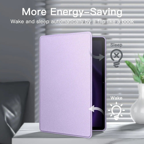 Funda Para Samsung Galaxy Tab S9 Fe+ 12.4' Con Soporte Lapiz Lavanda