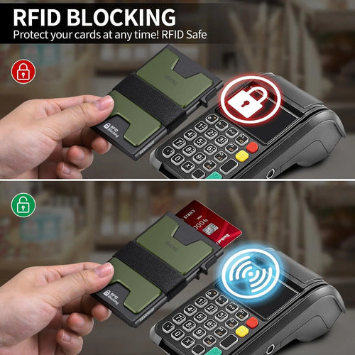 Cartera Semorid Minimalista Para Hombre Con Bloqueo Rfid Negro