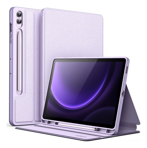 Funda Para Samsung Galaxy Tab S9 Fe+ 12.4' Con Soporte Lapiz Lavanda