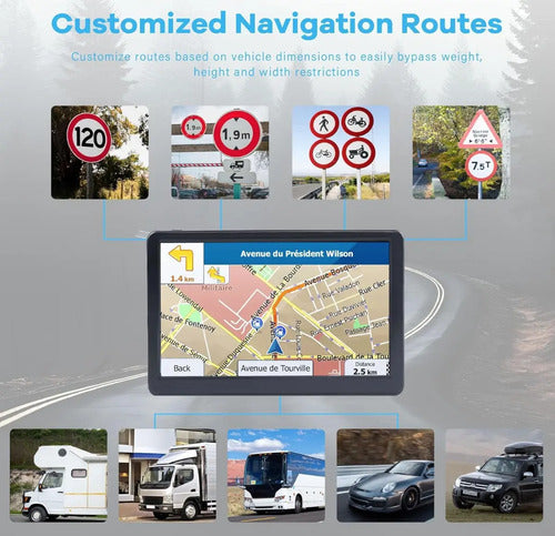 Gps Navegador Para Auto Camión Rv, Mapa 2025, Pantalla Tact