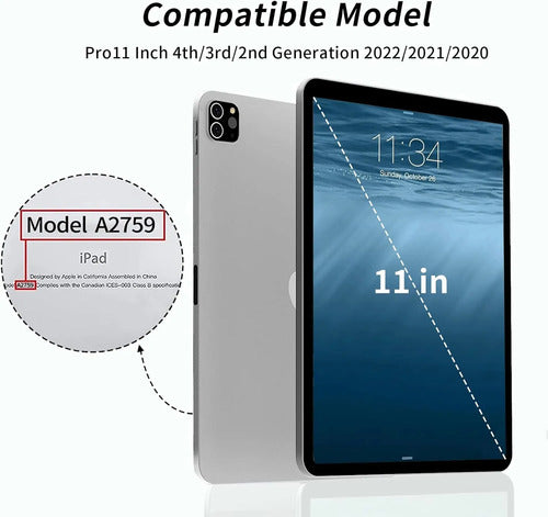 Funda Para iPad Pro 11 Pulgadas Con Soporte Para Lápiz Verde Claro