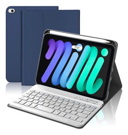 Funda Con Teclado Boriyuan Para iPad Mini Bluetooth Azul Marino