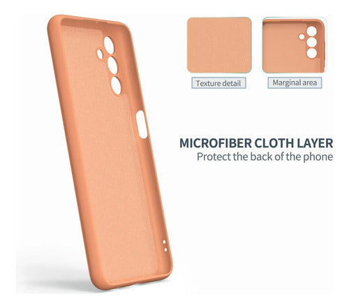 Funda Para Galaxy A13 5g, Silicona Líquida, Delgada, Suave Naranja