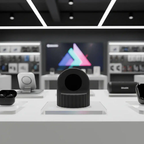 Soporte De Carga De Silicona Para Apple Watch Negro