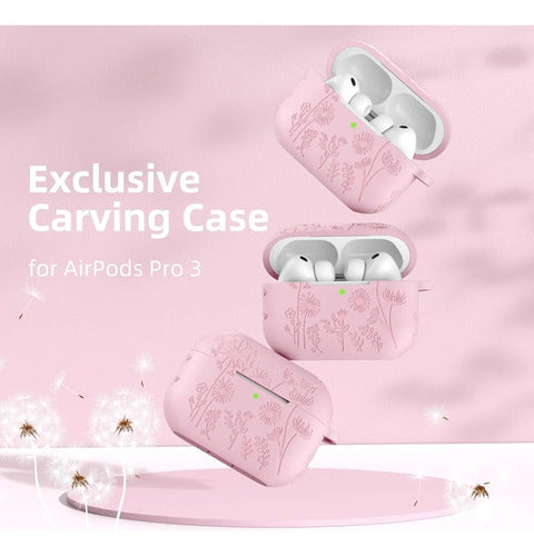 Funda Protectora De Silicona Para AirPods Pro 3 Rosa